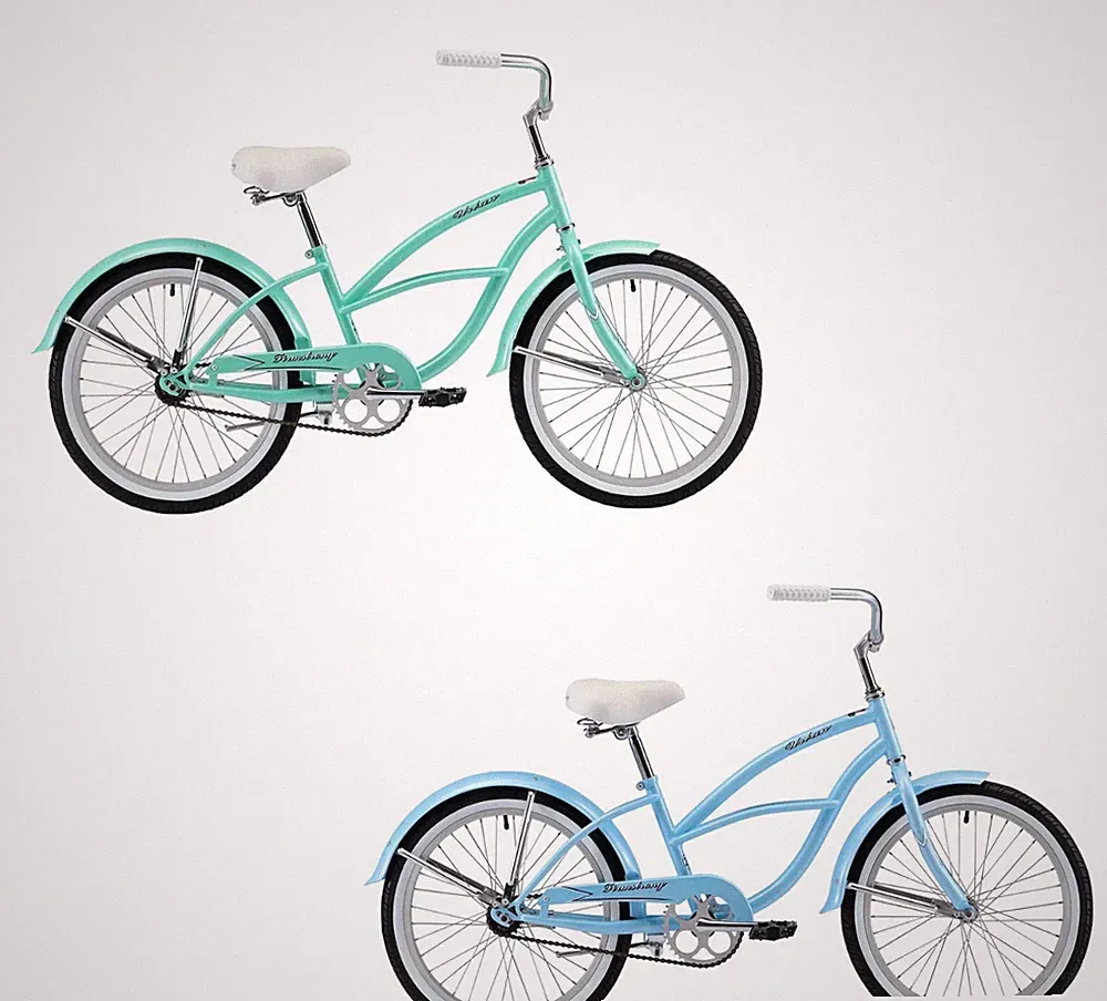 20" Girl's Beach Cruiser Bike Single Speed COASTER BRAKE Baby Blue or Mint Green