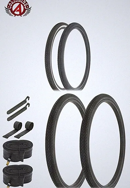 AltaLine Bicycle 26" x 1.75" DURABLE S2 Tires Schwinn Style CLASSIC BRICK 8pc.
