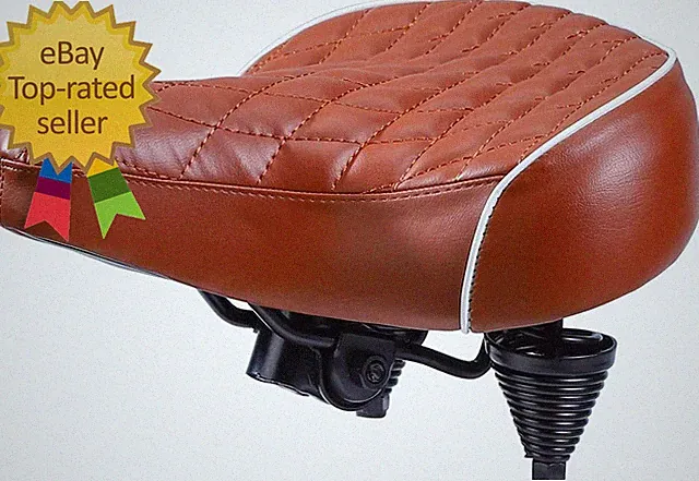 Beach Cruiser Bike Seat Comfortable Extra Wide Suspension Bike Seat Bike Seats