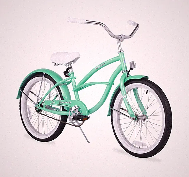 Firmstrong Urban Girl Single Speed White/Mint Green 13x20-Inch