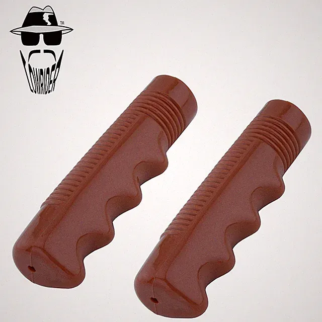 Original Lowrider 7/8" x 115mm Brown Handlebar Grips Pair Cruiser Chopper Bike.