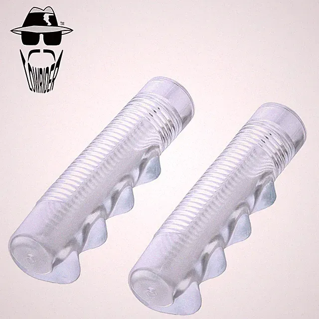 Original Lowrider 7/8" x 115mm Clear Handlebar Grips Pair Cruiser Chopper Bike.