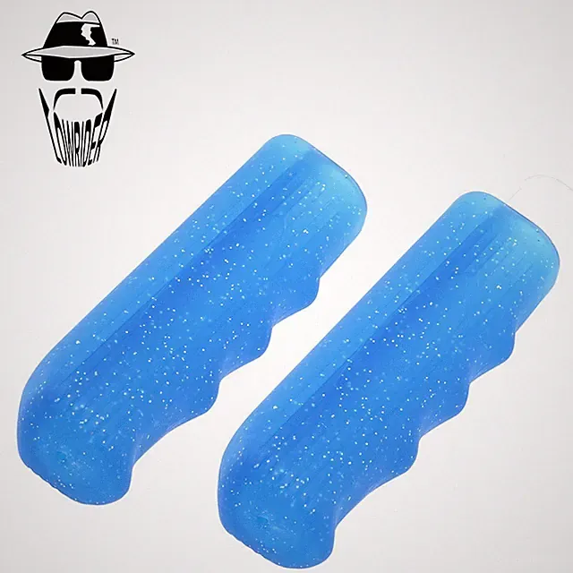 Original Lowrider 7/8" x 116mm Sparkle Blue Custom Finger Groove Bicycle Grips